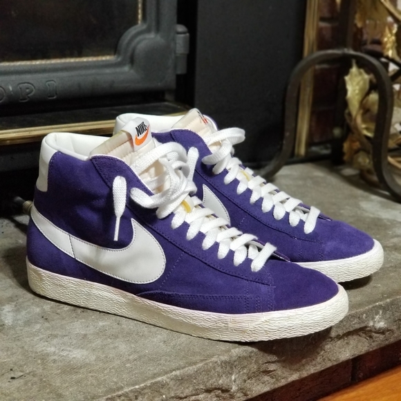 nike blazer hi suede vintage red